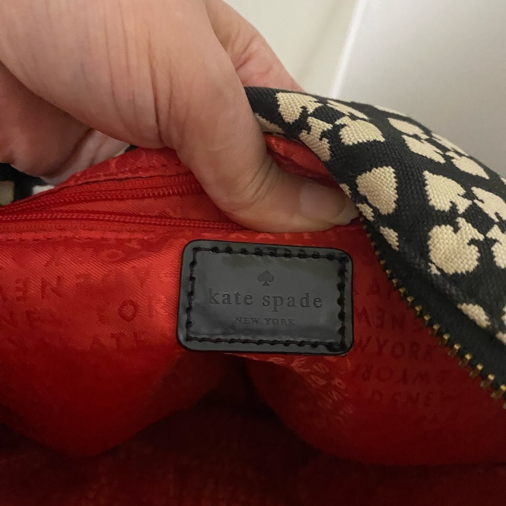 kate spade Black and Cream Patterned Crossbody Bag - Picture 5 of 9